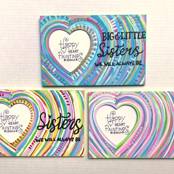 Big Little Sister Painted Frame gift - Picture 1 of 5